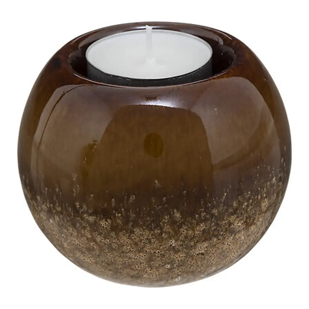 Свеча в керамическом подсвечнике Atmosphera Цитрон коричнево-синяя 8 см STLM-2114951 - Вид №6