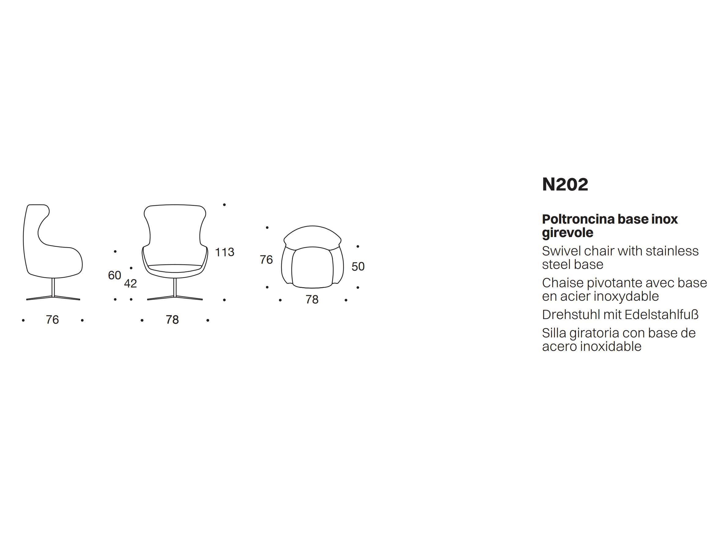 Вращающееся кресло с высокой спинкой VALENTINI MAYA ARCH-00073418 - Вид №2