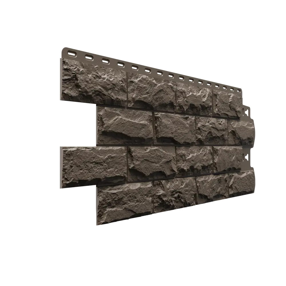 Панель фасадная виниловый Docke Dacha Доломит камень 1.16 м 0.43 м² темно-коричневый DÖCKE Дюфур STLM-2053882 - Вид №1