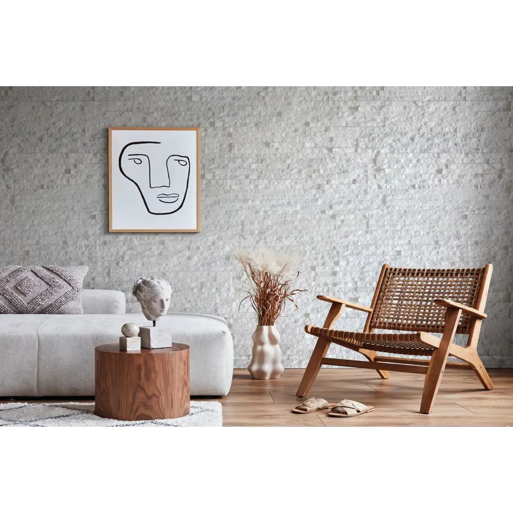 Камень натуральный кварцит Pharaon белый 0.63 м² Нет STLM-2111597 - Вид №4