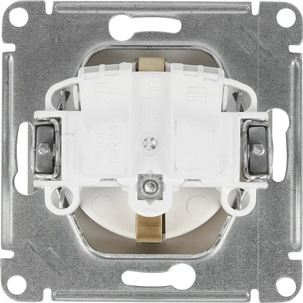 Розетка встраиваемая Systeme Electric Glossa с заземлением цвет платина STLM-2005142 - Вид №3