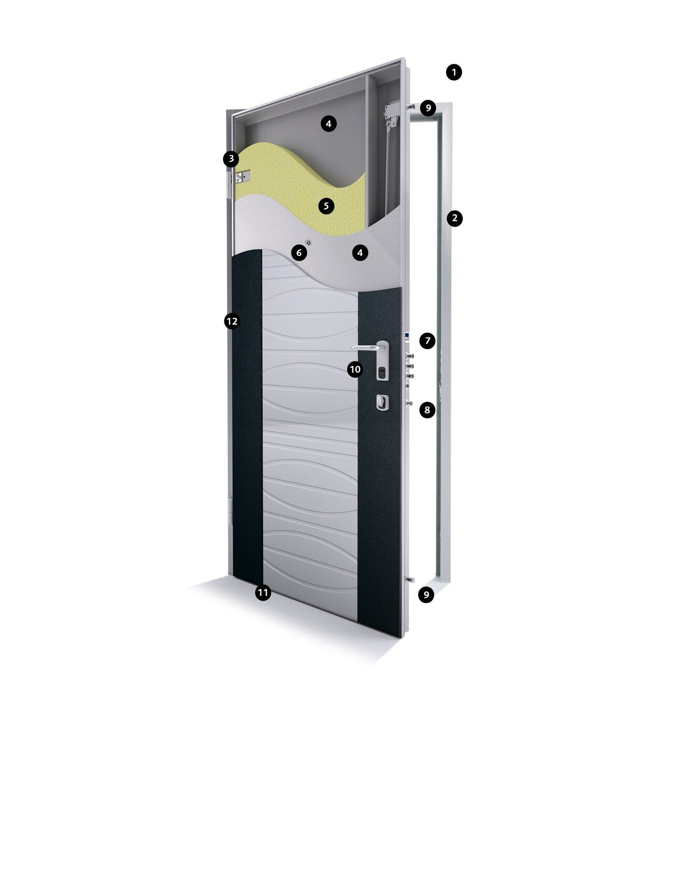 Одностворчатые и двухстворчатые бронированные двери DiBi Porte Blindate 883 ARCH-00100439 - Вид №5