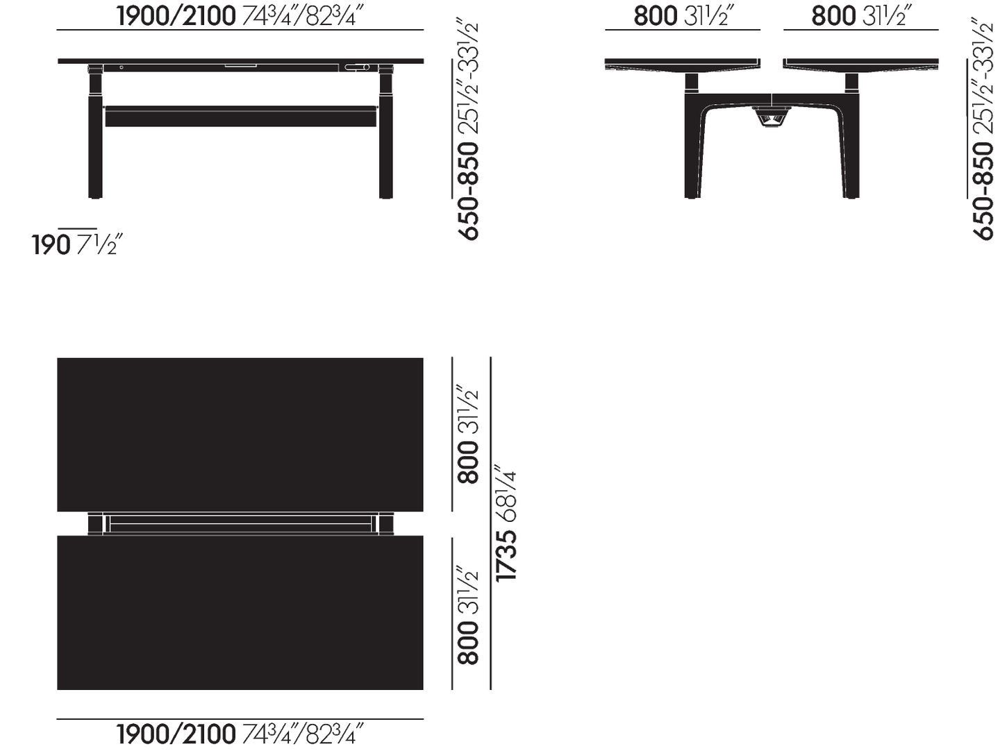 Множественный прямоугольный стол VITRA CDS ARCH-00096468 - Вид №97