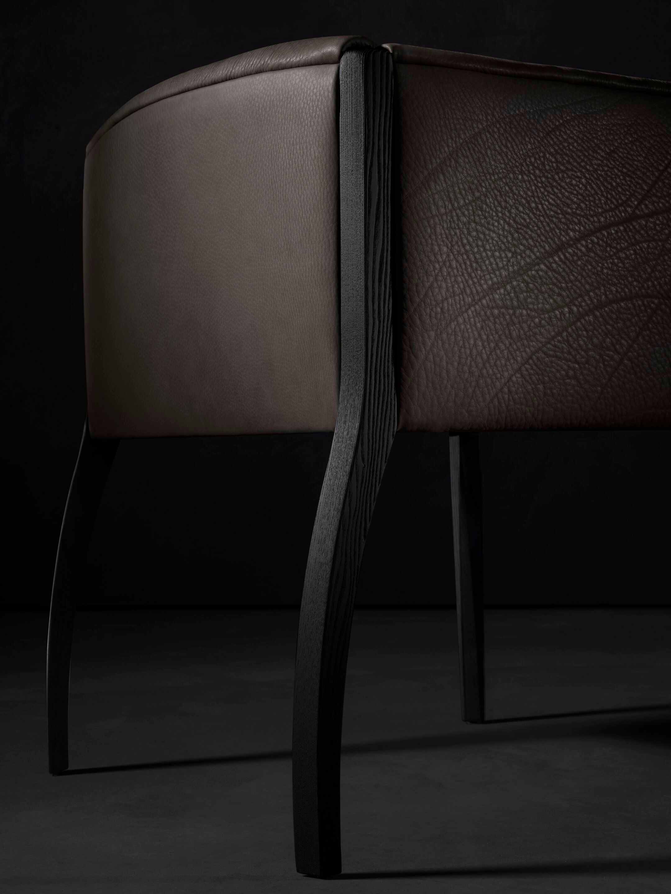 Кожаный стул с подлокотниками Henge SHELLY ARCH-00024676 - Вид №1