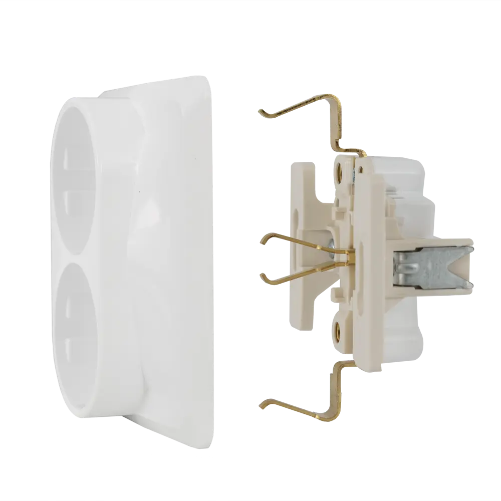 Розетка двойная встраиваемая Schneider Electric Этюд с заземлением, цвет белый STLM-2136353 - Вид №5