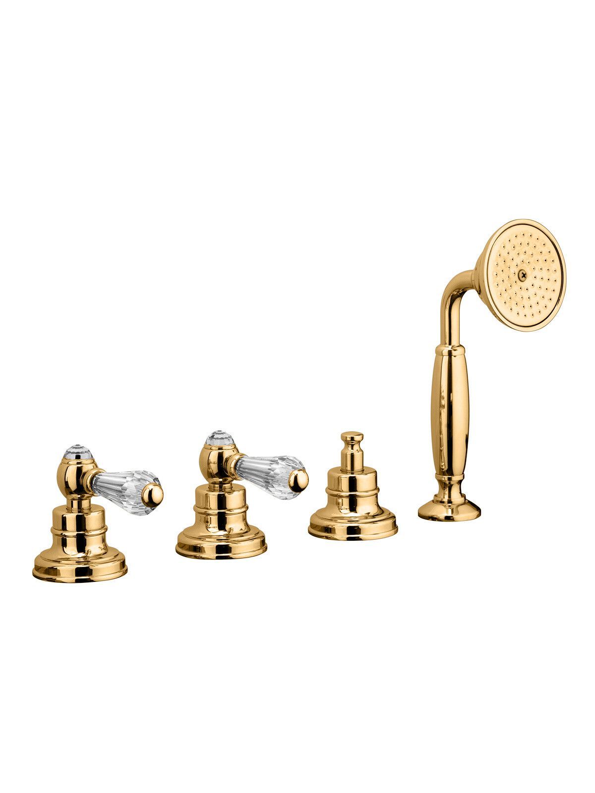 Смеситель для ванны с 4 отверстиями и ручным душем Rubinetterie Frattini Lybra M Style ARCH-00001283