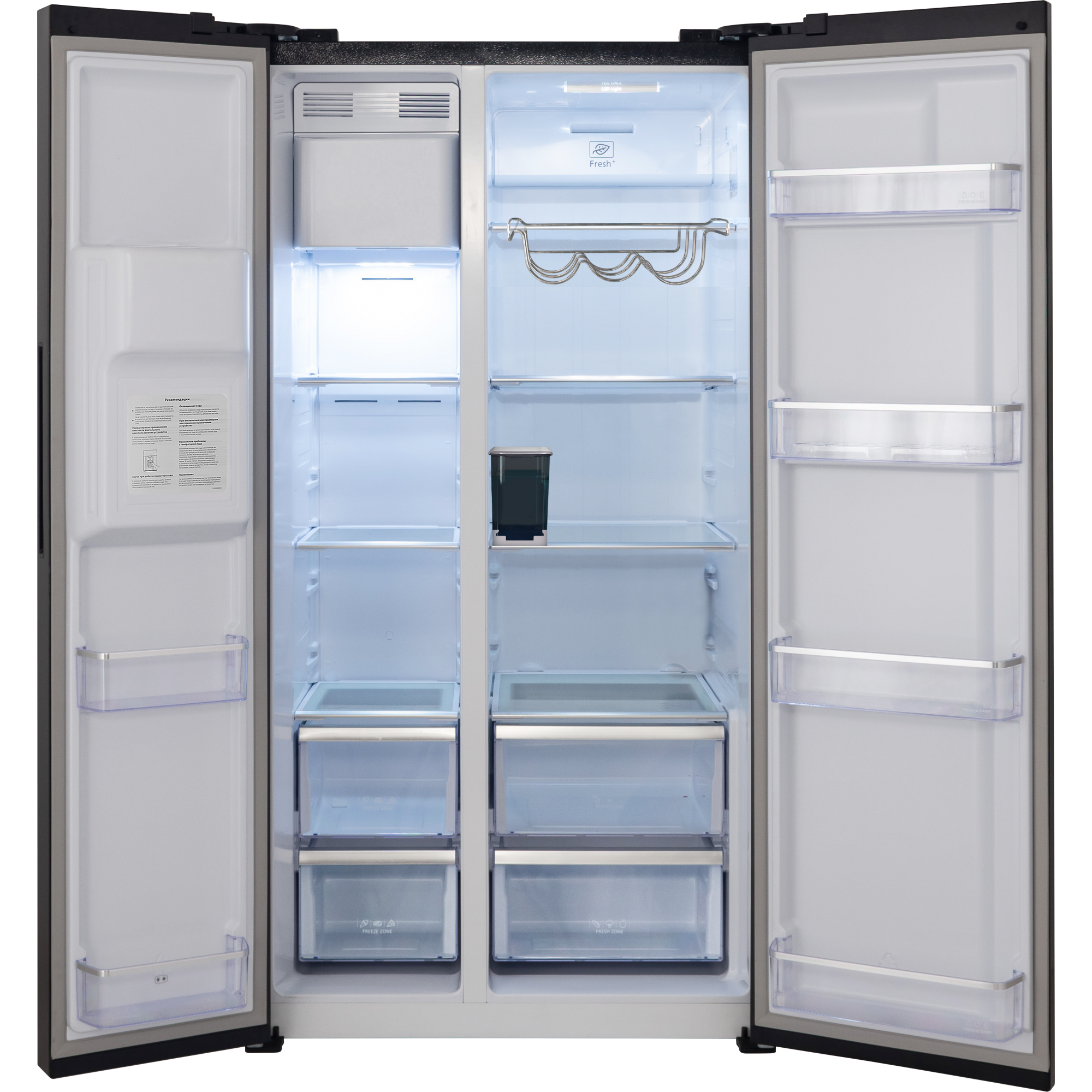 9168757 Холодильник Side by Side   HIBERG RFS-655DX NFGB inverter черный STDN-0044123 - Вид №1