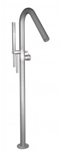 73534 / D Напольный смеситель для ванны из матовой нержавеющей стали 316 с традиционным картриджем и ручным душем. Bongio Time2020 Basic