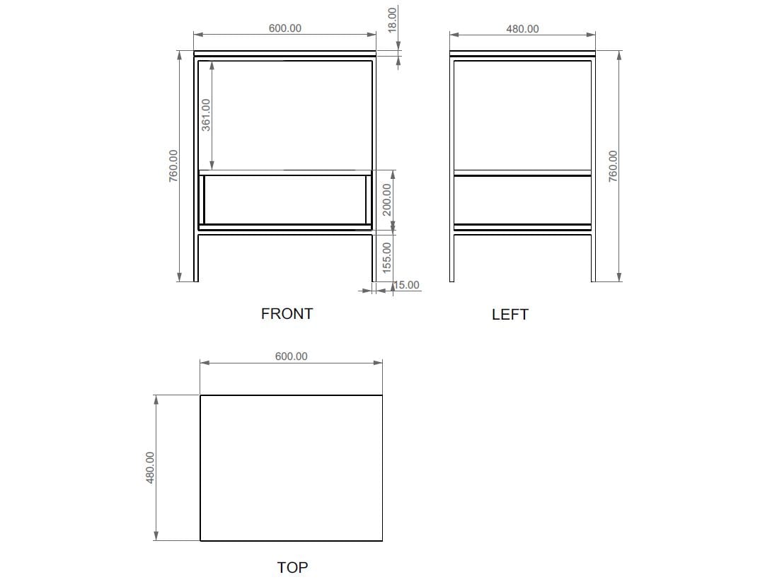 Напольная раковина с выдвижными ящиками GSG Ceramic Design OSLO ARCH-00148655 - Вид №5