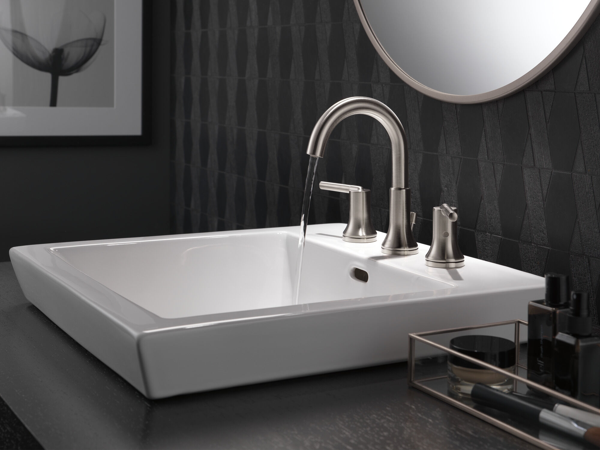 3559-SSMPU-DST Смеситель для ванной комнаты с двумя ручками Delta Faucet Trinsic Нержавеющая сталь  - Вид №6