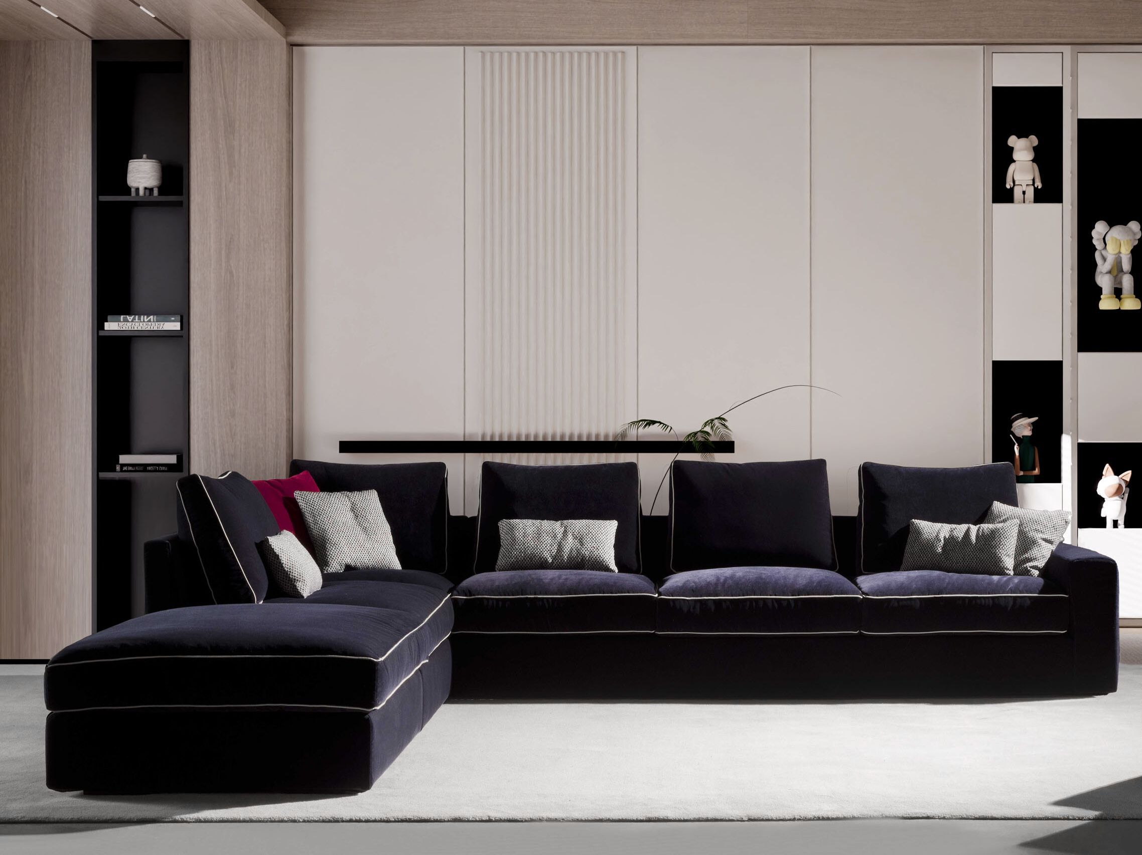 Съемный угловой диван из ткани GRUPPO FOX день Фокса ARCH-00112876