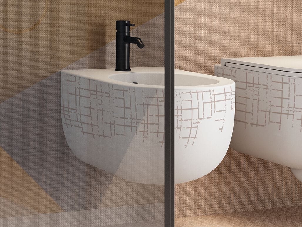 Керамическое подвесное биде Inkiostro Bianco система InkBath ARCH-00074548 - Вид №1