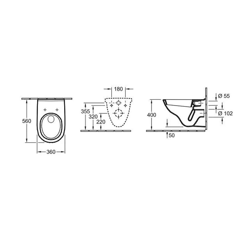 Унитаз подвесной Villeroy and Boch O.NOVO 5660Н101 микролифт 83580789 STLM-2039303 VILLEROY & BOCH - Вид №9