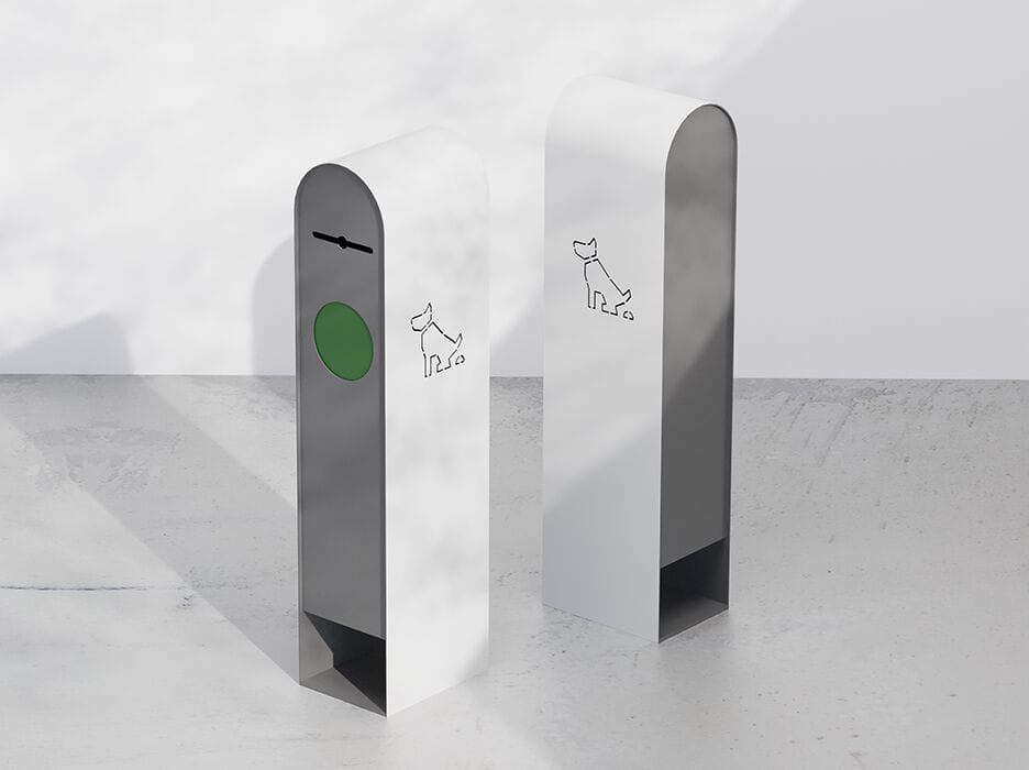 Корзина для мусора из оцинкованной стали для собак DIMCAR TOBIA ARCH-00063437 - Вид №1