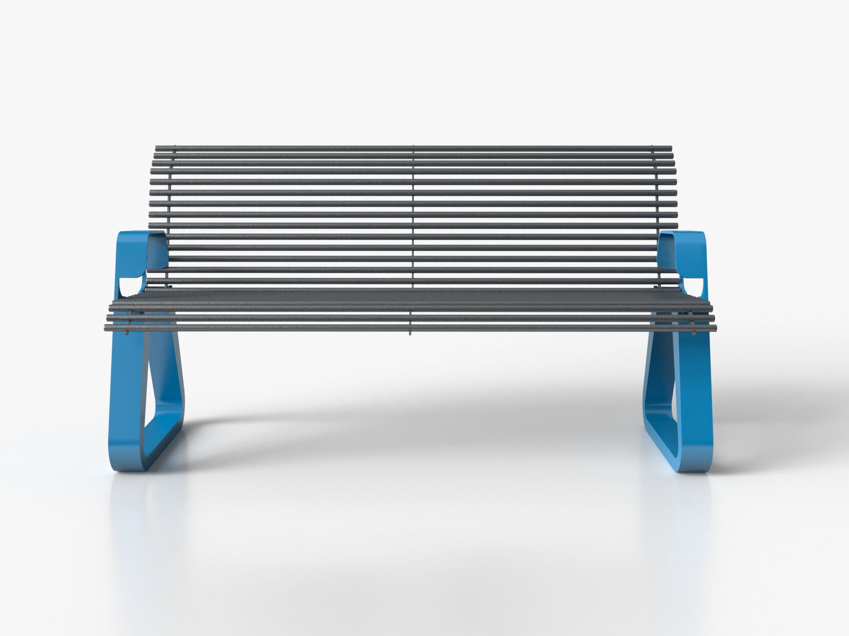 Оцинкованная стальная скамья со спинкой Viscio Urban Design GINGER ARCH-00123550 - Вид №4