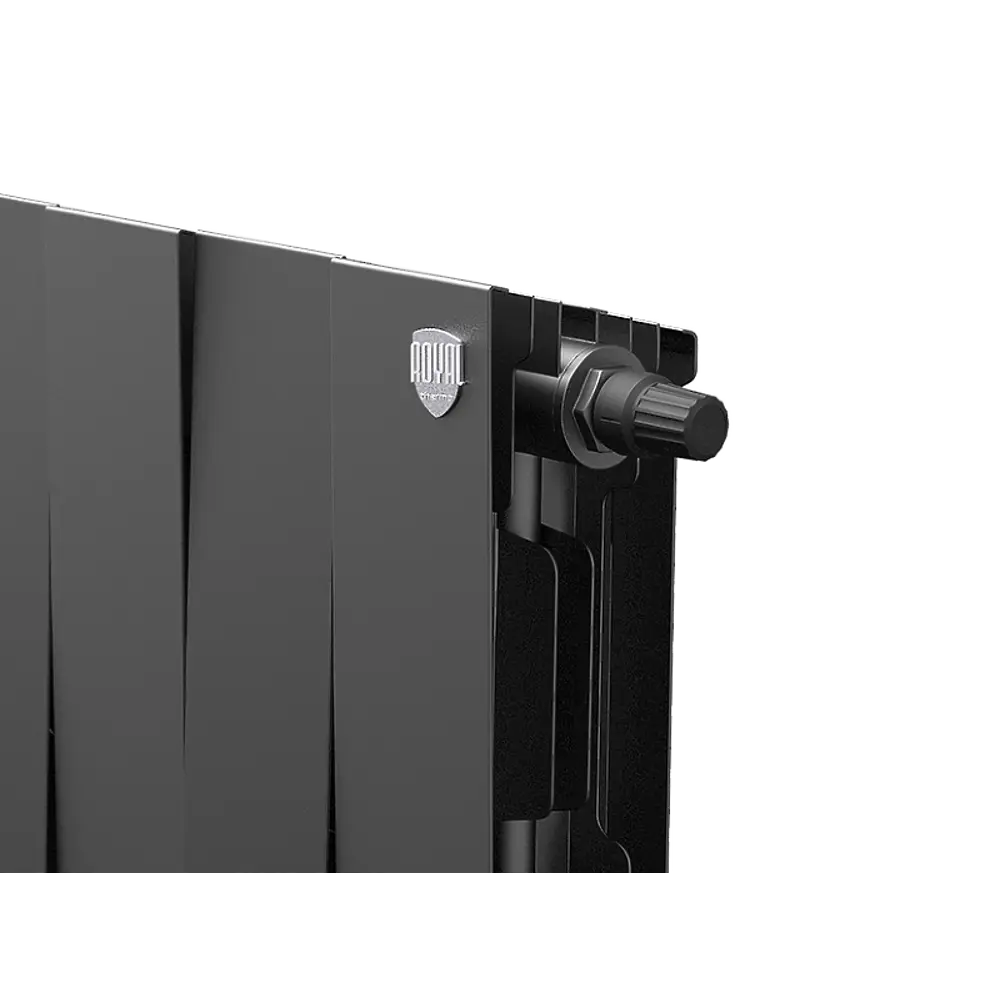 Радиатор секционный Royal Thermo Pianoforte VDR 200/100 16 секций нижнее правое подключение биметалл черный 86733740 STLM-2016657  - Вид №3