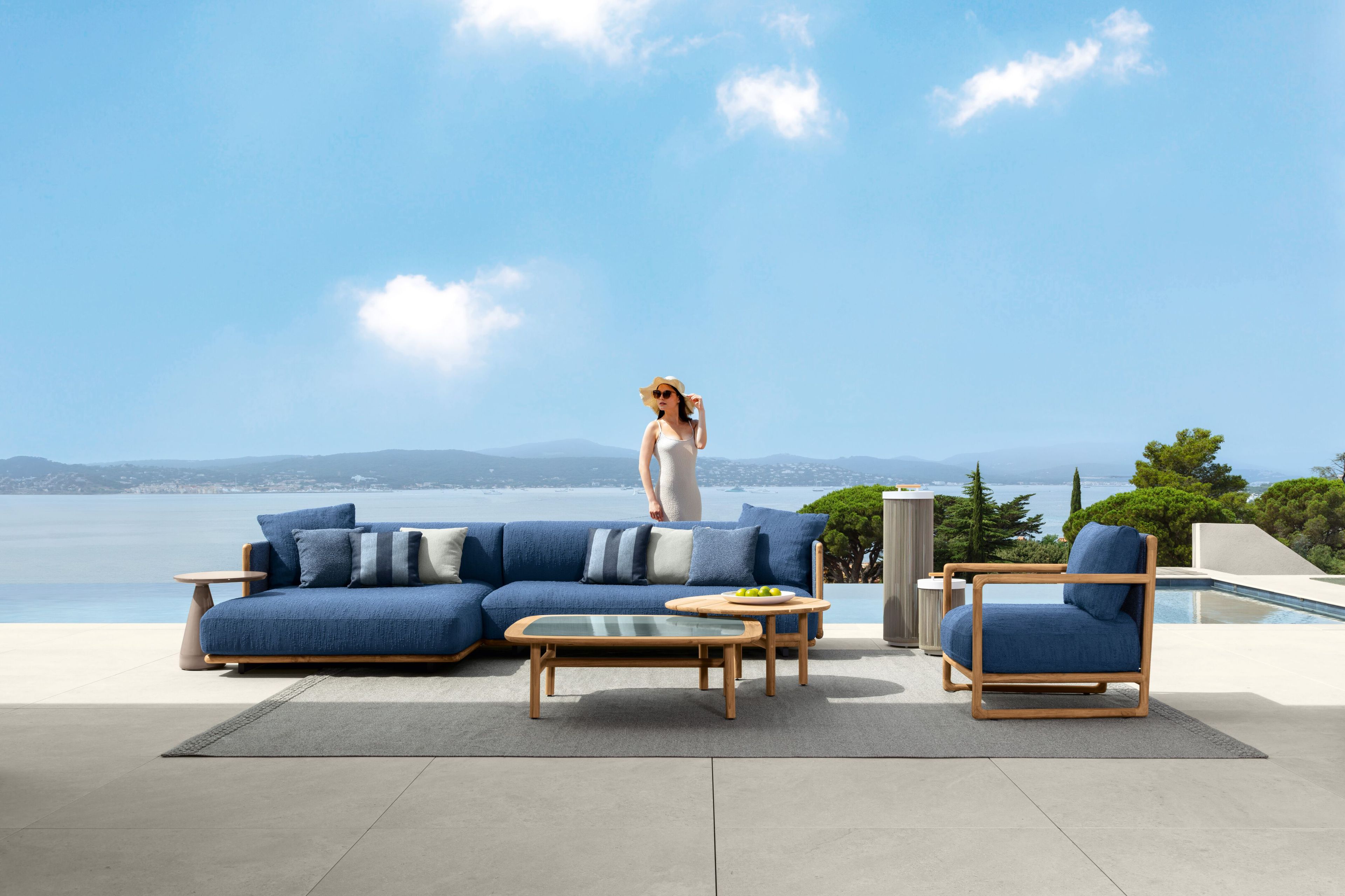 Прямоугольный садовый журнальный столик из тикового дерева Talenti Jun ARCH-00004988 - Вид №1