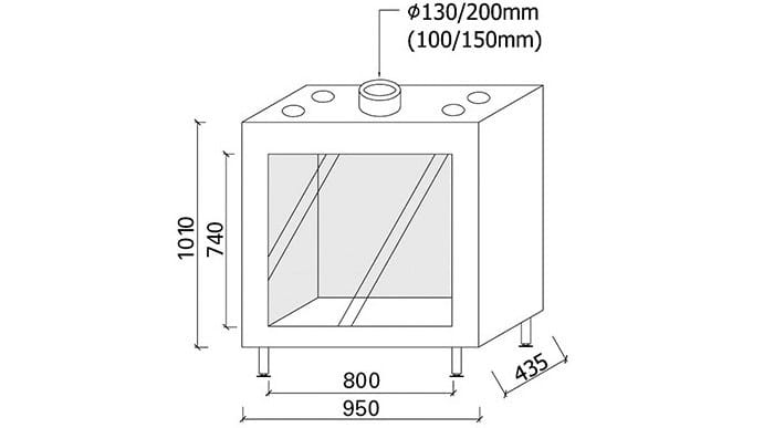Газовый закрытый камин Metalfire ARCH-00070773 - Вид №3