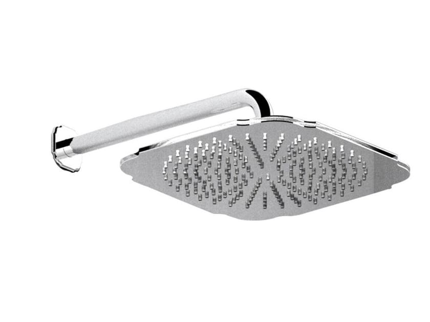 Хромированная латунная настенная душевая головка с кронштейном Rubinetteria Giulini Praga-Praga Crystal ARCH-00120431