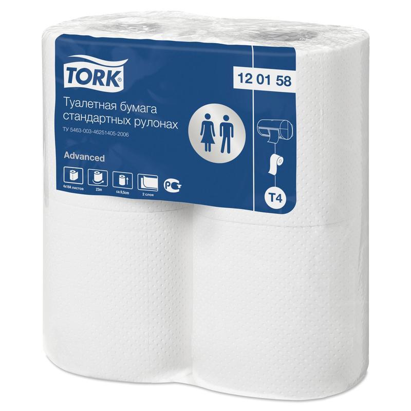 84644907 Туалетная бумага белая 2-хслойная 4 рулона STLM-0053185 TORK