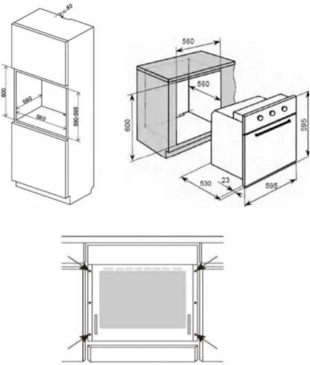 9903948 Электрический духовой шкаф LEX EDM 073 IX серебристый STDN-0023023 - Вид №10