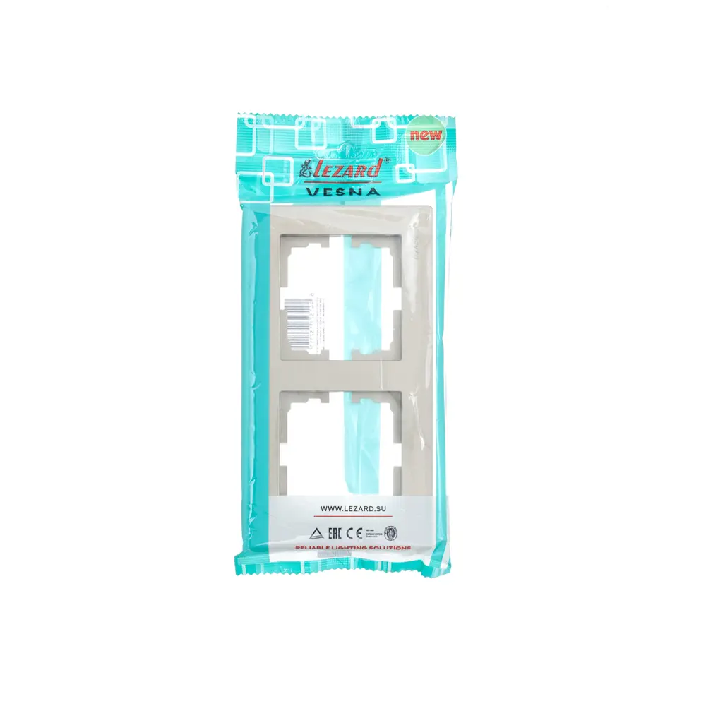 Рамка для розеток и выключателей Lezard Vesna 742-3700-147 2 поста цвет титан STLM-2023976 - Вид №3