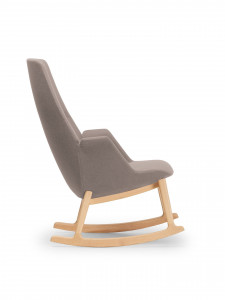 HV 909R High backrest armchair with rocking wooden base True Design Hive