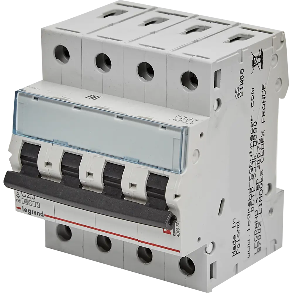 Автоматический выключатель Legrand TX3 4P C25 А 6 кА STLM-2093816