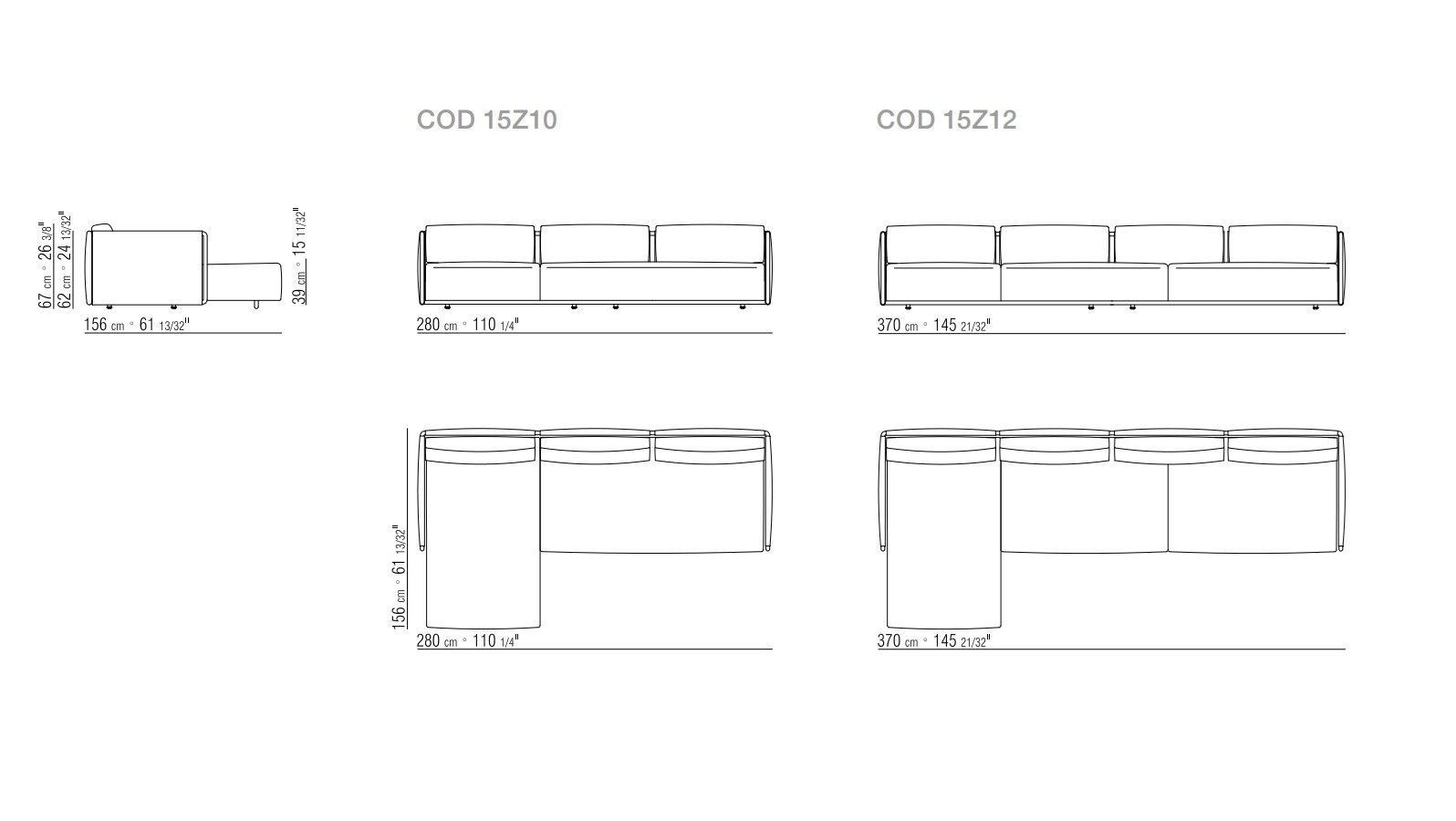 Тканевый диван с полуостровом Flexform Edmond ARCH-00127581 - Вид №3