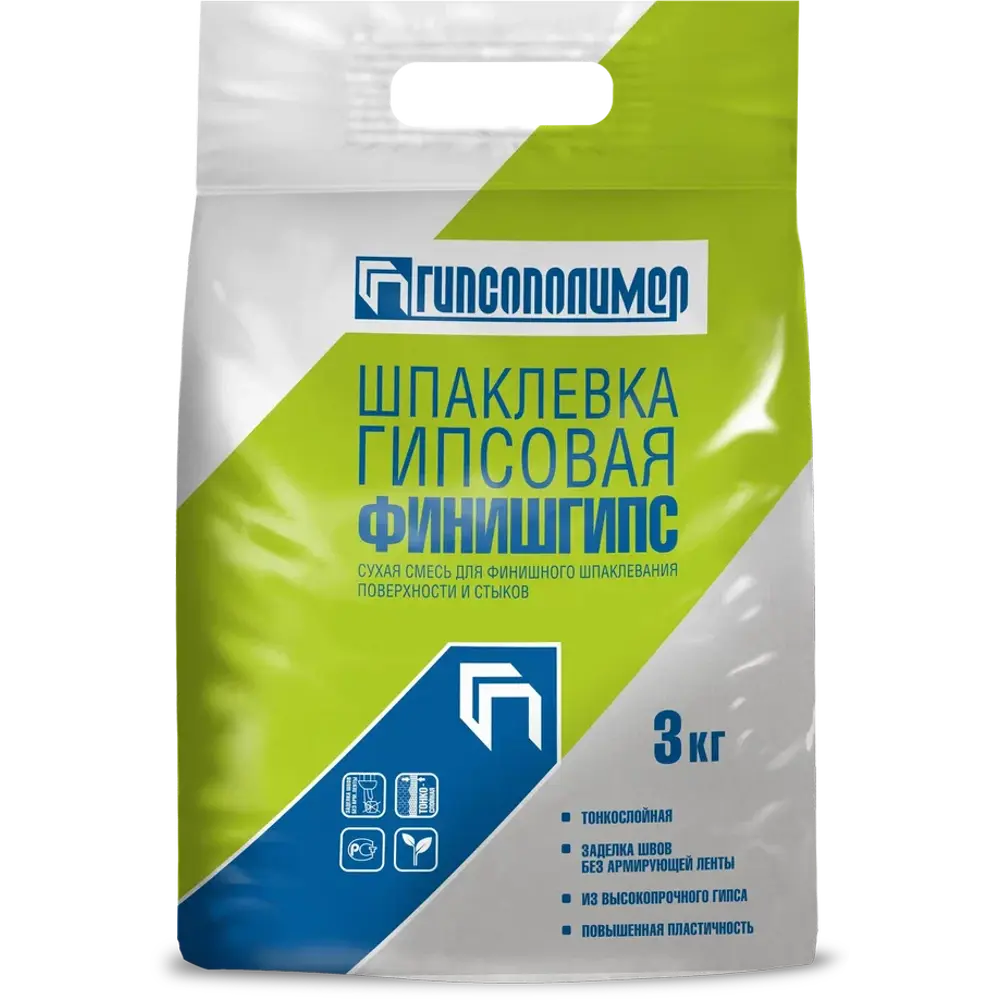 Шпаклёвка гипсовая финишная Гипсополимер ФинишГипс 3 кг Финиш Гипс STLM-2014925
