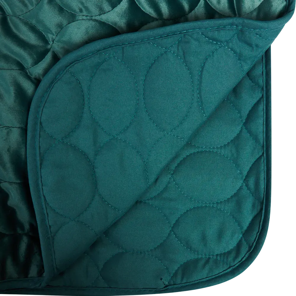 Покрывало Овалы 220x240 см, велюр, цвет бирюза Бельвита STLM-2049613 - Вид №2