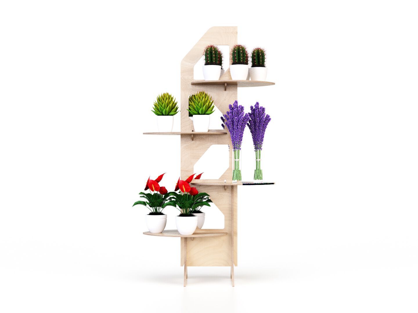 Деревянная напольная стойка дисплея Esposit экспоненты ARCH-00049155 - Вид №6