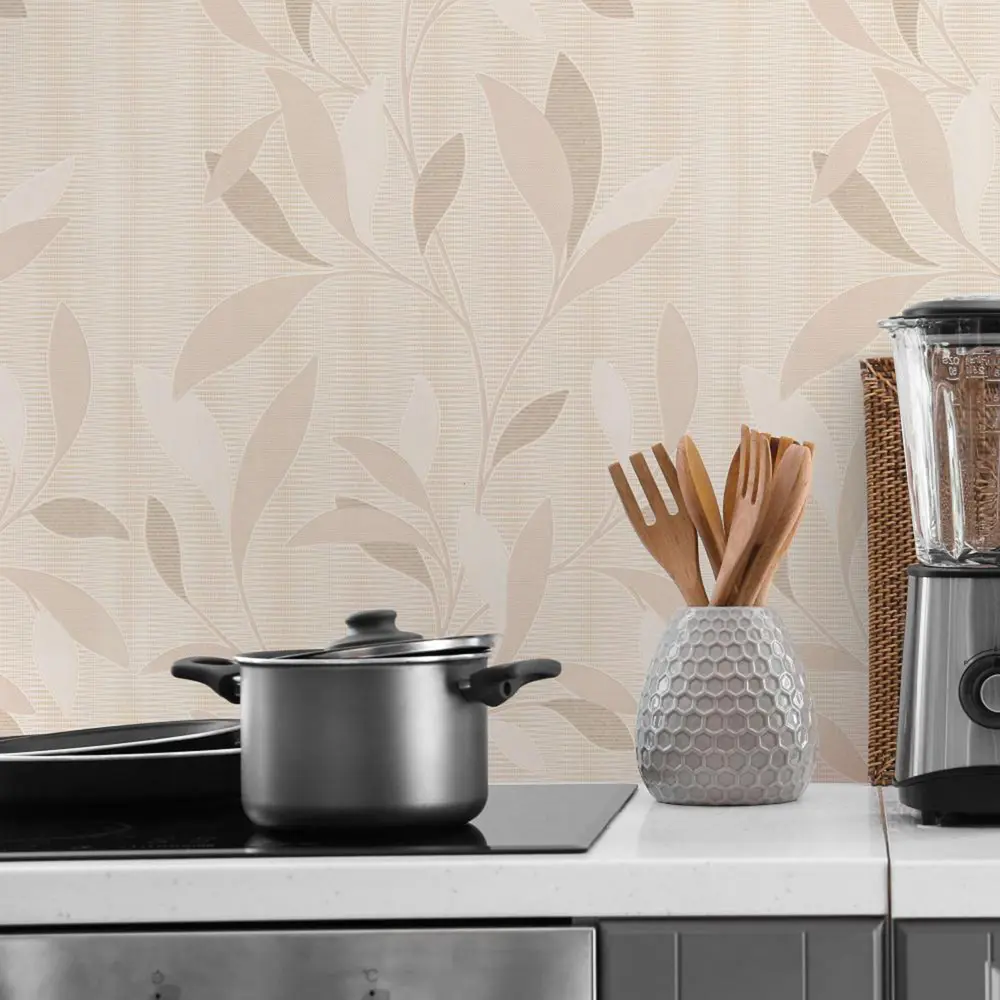 Обои виниловые Home Color Algae бежевые 0.53 м 11027-21 STLM-2120952 - Вид №2