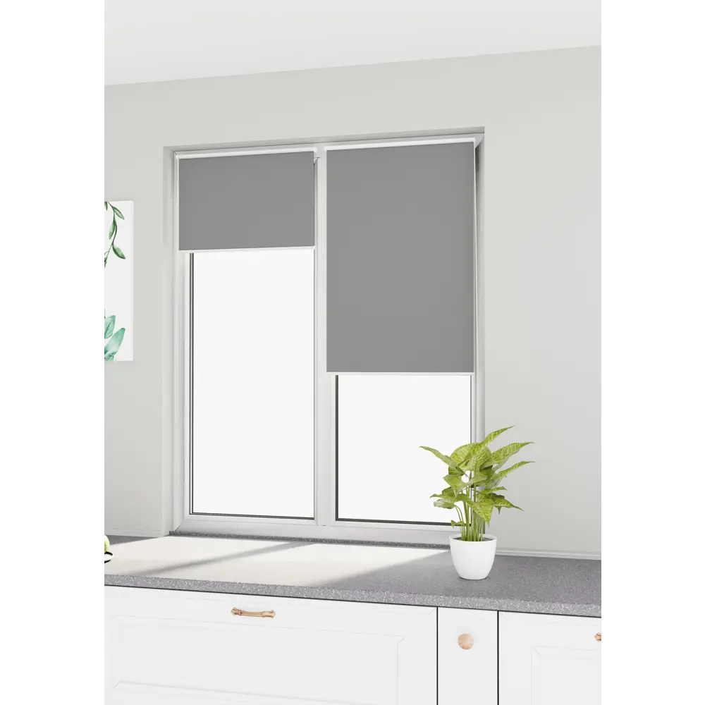 Рулонная штора блэкаут KREAFORTA Vorga 50x160 см серая STLM-2120009 - Вид №7