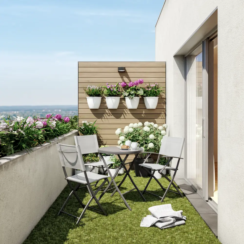 Стул Naterial Emys Origami складной 52x42x83 см сталь светло-серый STLM-2123743 - Вид №12