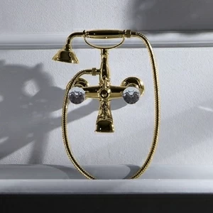 Настенный смеситель для ванны Olympia Ceramica Impero Style золото