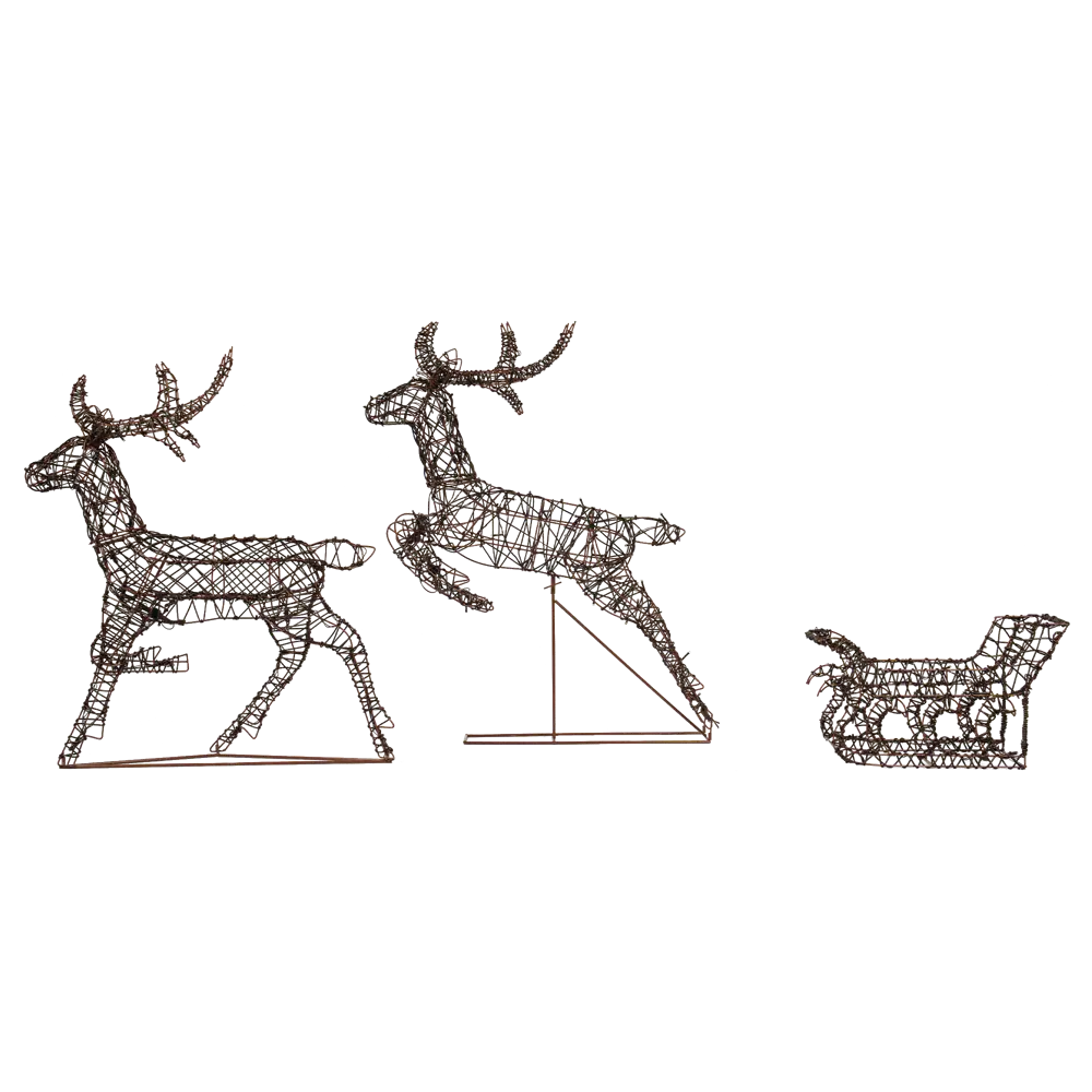 89367763 Набор светящихся новогодних фигур "Олени с санями" IP44 240LED STLM-1395751 Santreyd  - Вид №3