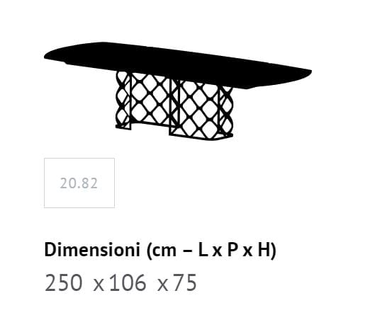 Обеденный стол из стали и дерева Bontempi Casa MAJESTY ARCH-00066435 - Вид №12