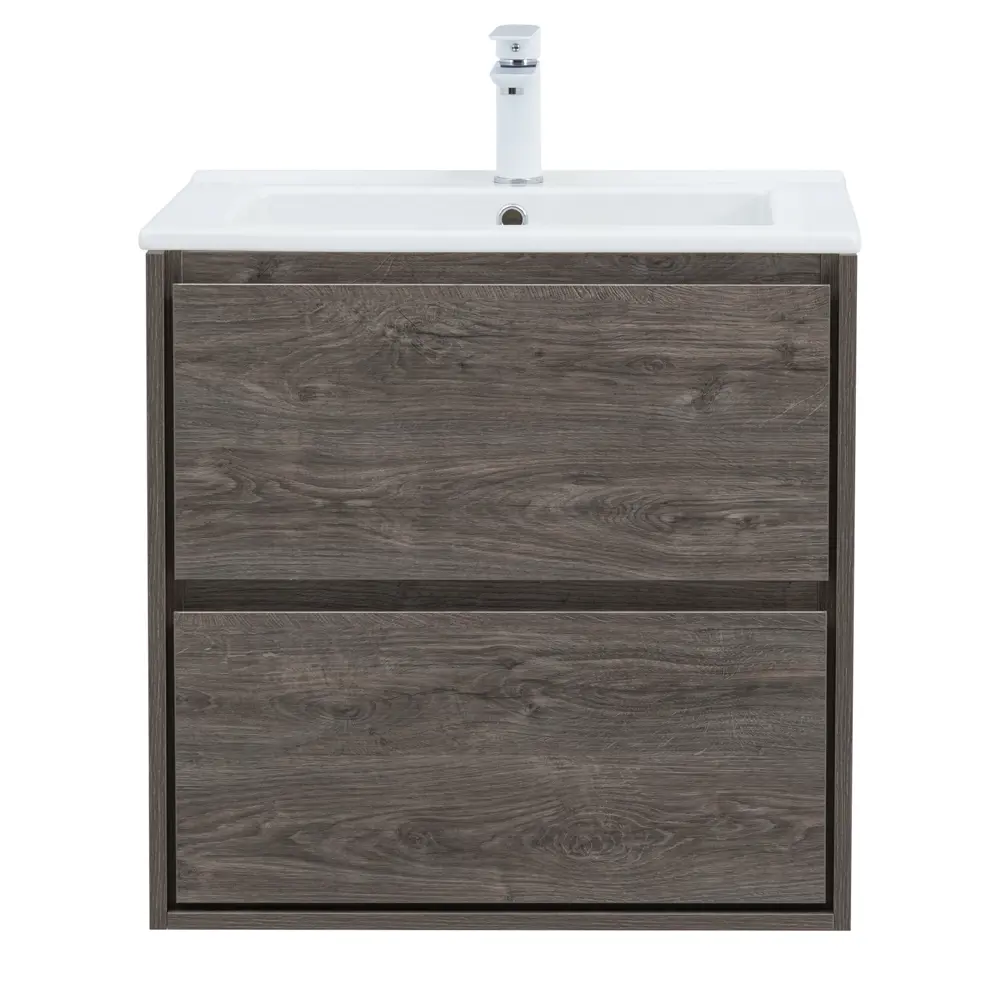 Тумба под раковину KONSENSA Мокка 2.0 подвесная 65 см цвет серый дуб STLM-2120893 - Вид №3
