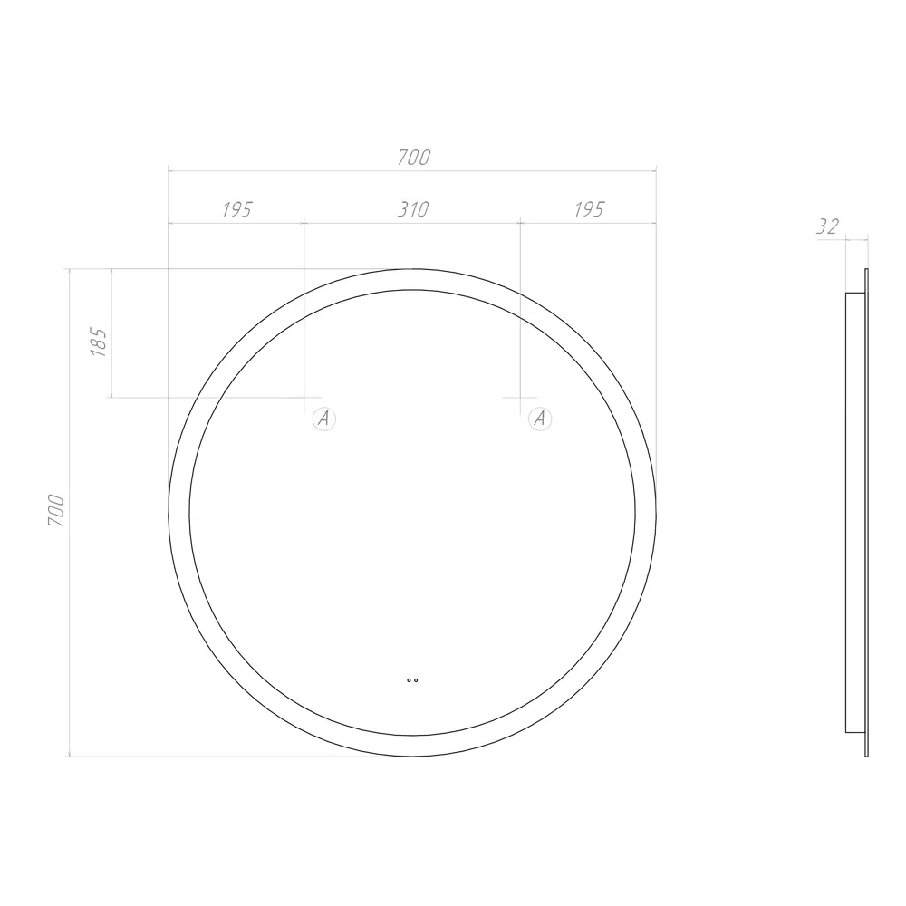 Зеркало VIGO Matteo Comfort с LED-подсветкой и антизапотеванием 89359107 STLM-1575378 - Вид №9