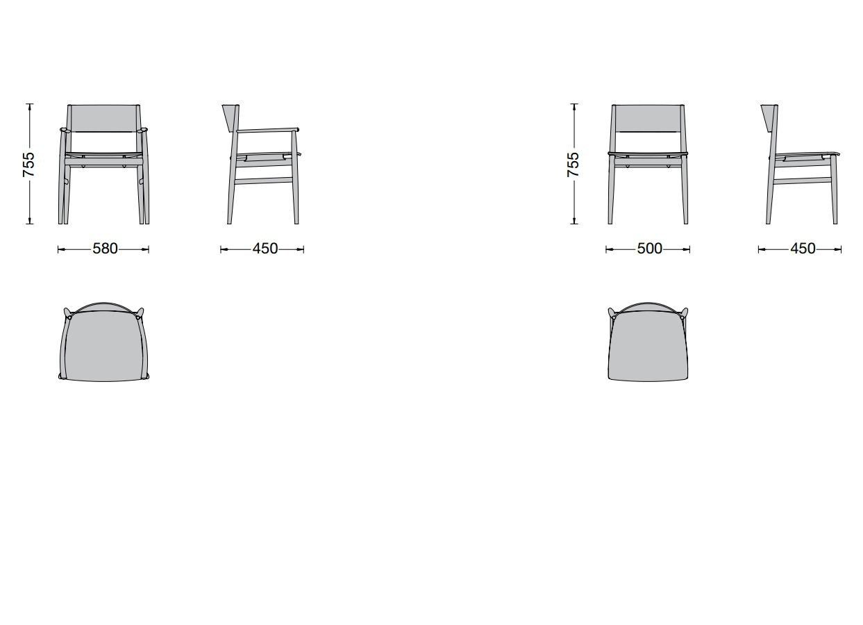Мягкий стул из ясеня Porro NEVE ARCH-00087431 - Вид №7