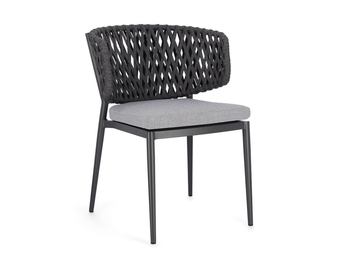 Веревочный и алюминиевый садовый стул BIZZOTTO NOELIA ARCH-00084797