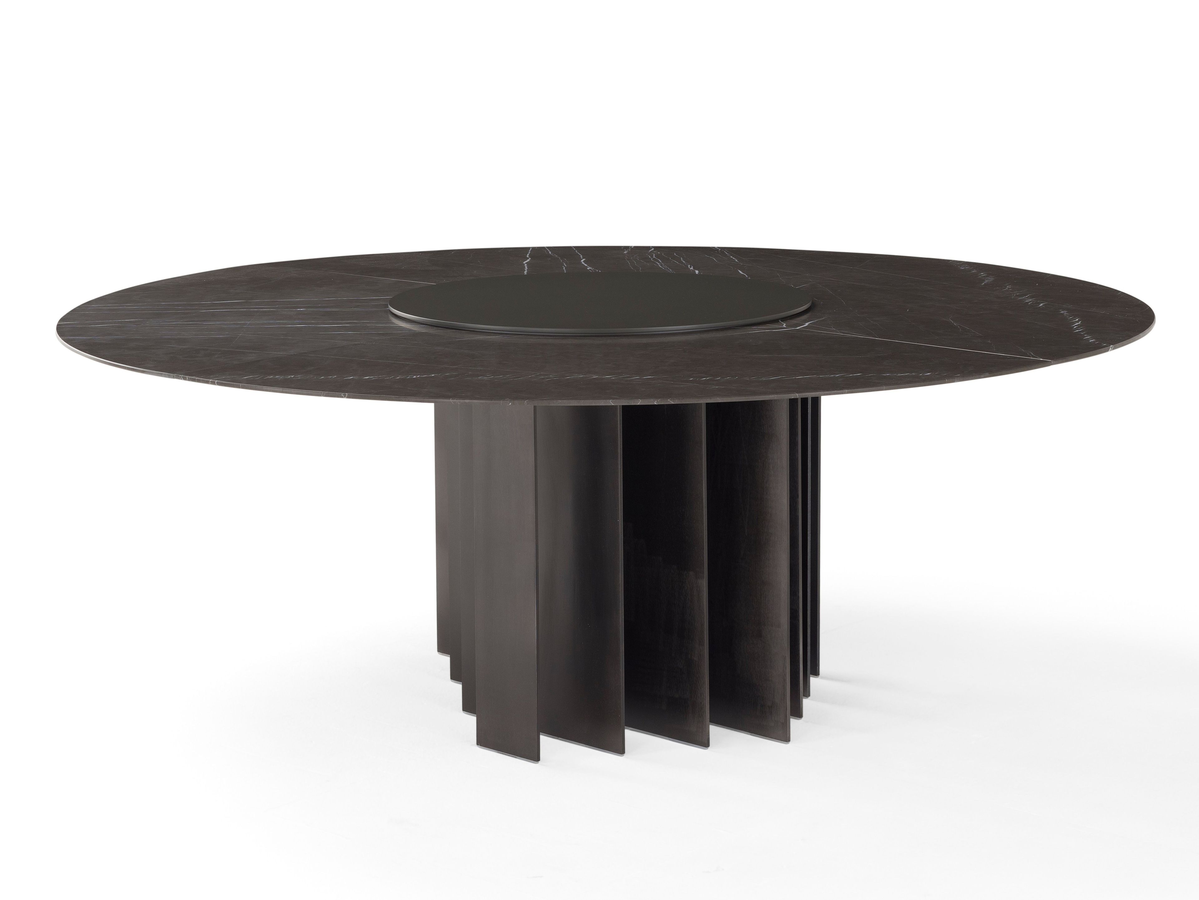 Круглый мраморный стол с металлическим основанием из листового металла Amura Exilis ARCH-00132375 - Вид №2