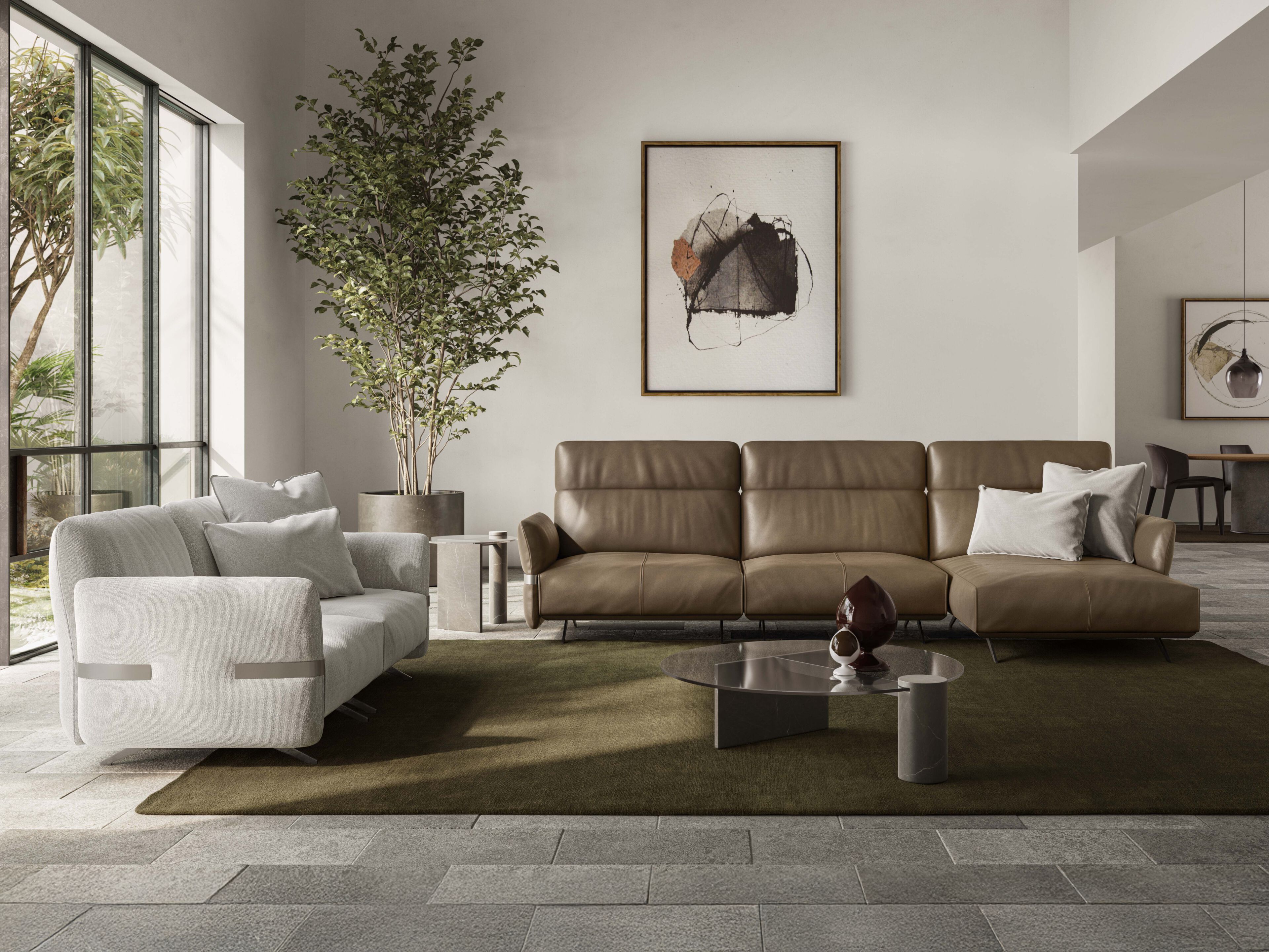 2-местный кожаный диван Natuzzi Italia Solar ARCH-00002772 - Вид №3