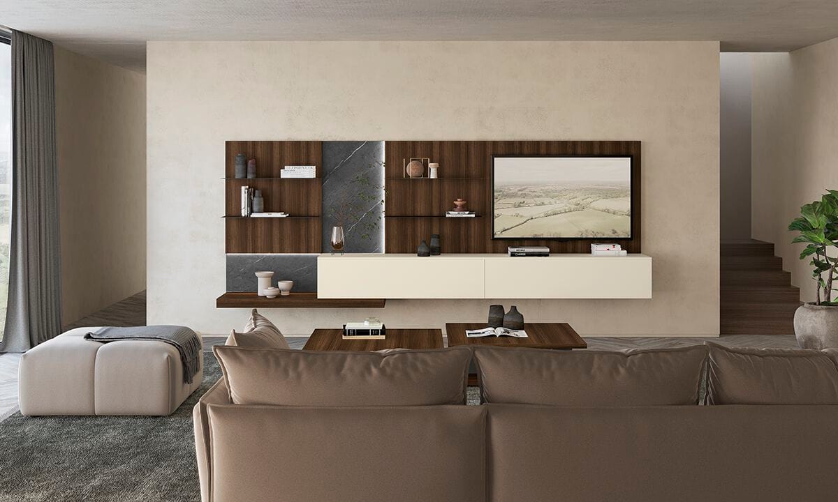 Деревянная секционная оборудованная стена Febal Casa DICIOTTO ARCH-00042839 - Вид №6