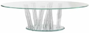 Reflex Круглый стеклянный журнальный столик для гостиной Bamboo