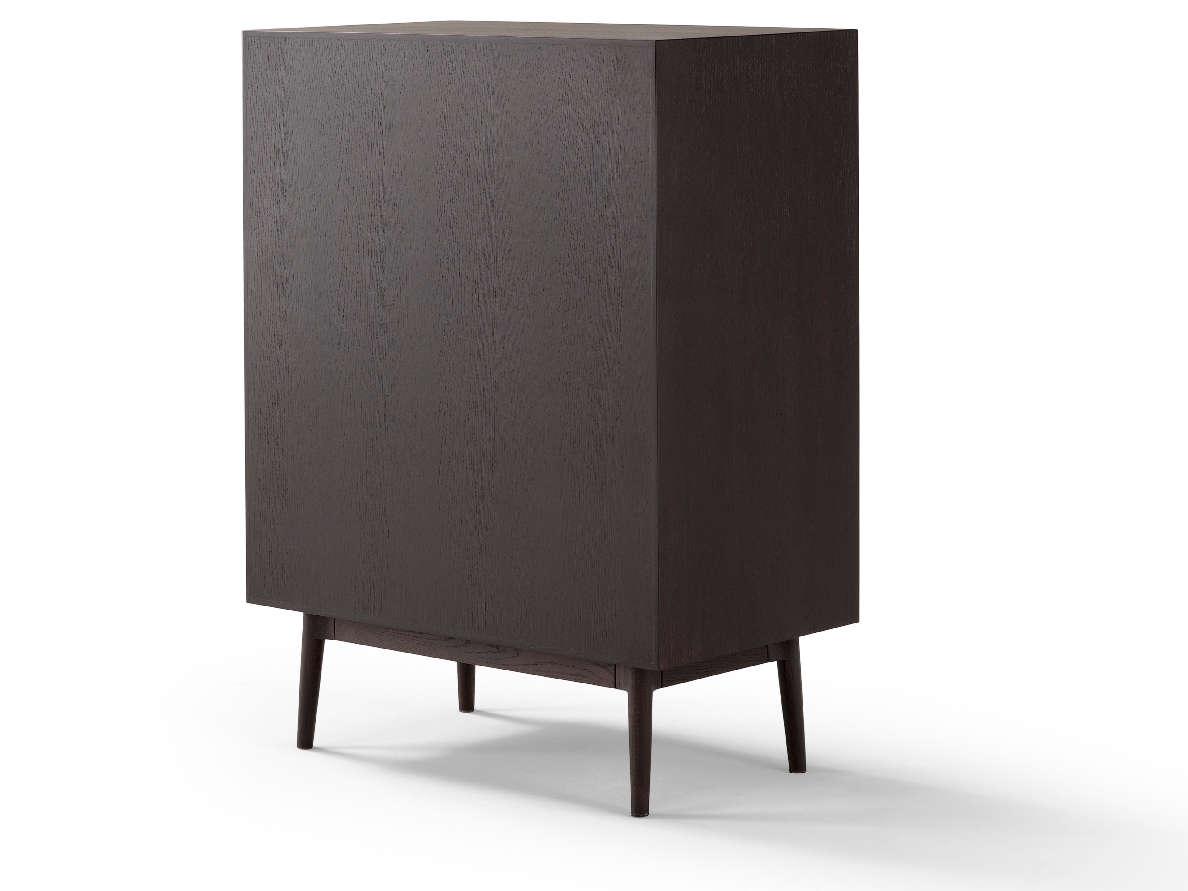 Деревянный и кожаный шкаф с распашными дверцами Amura Тео ARCH-00109393 - Вид №3