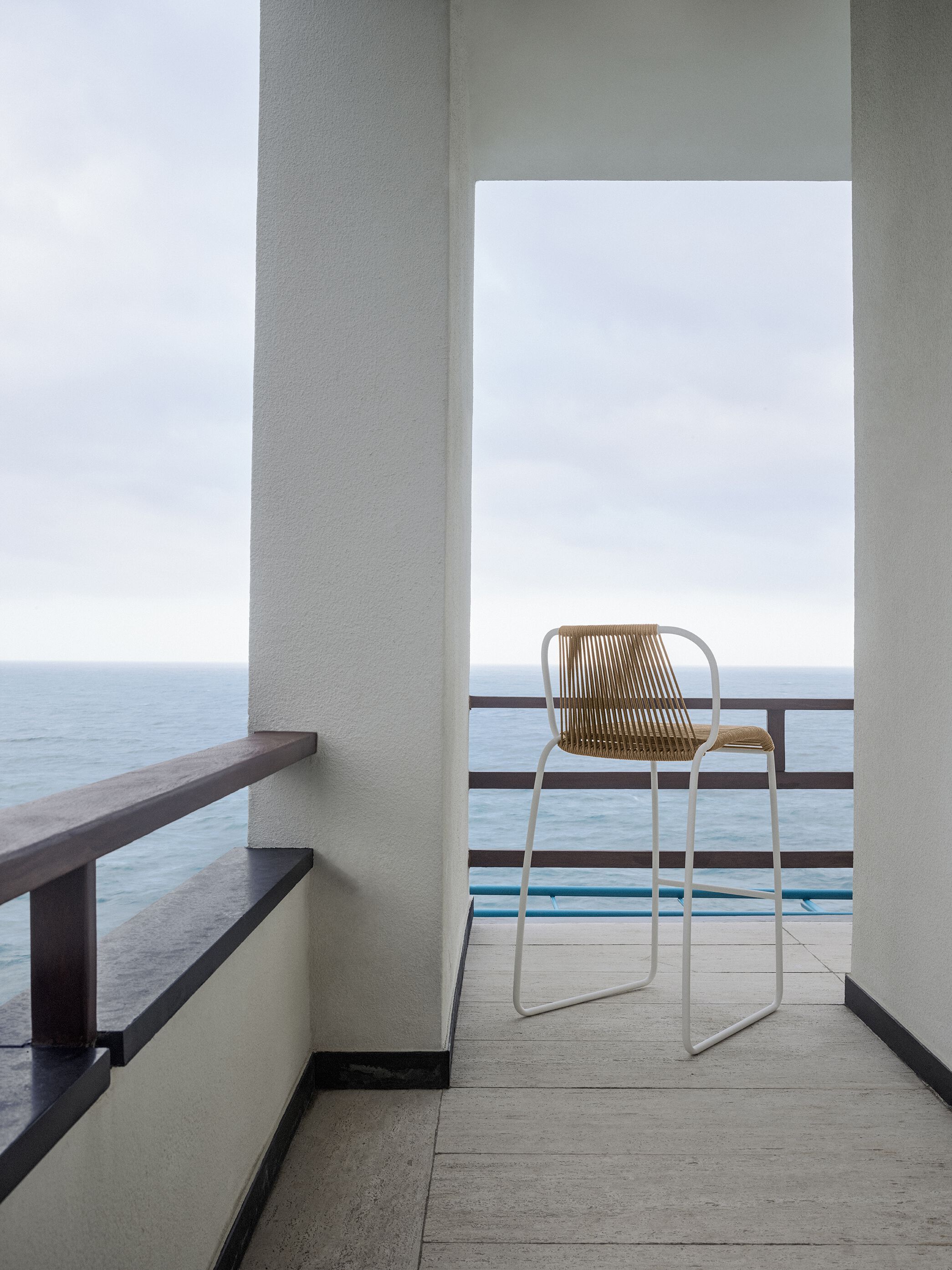 Морской веревочный садовый стул со спинкой Potocco Tibes ARCH-00023832 - Вид №2