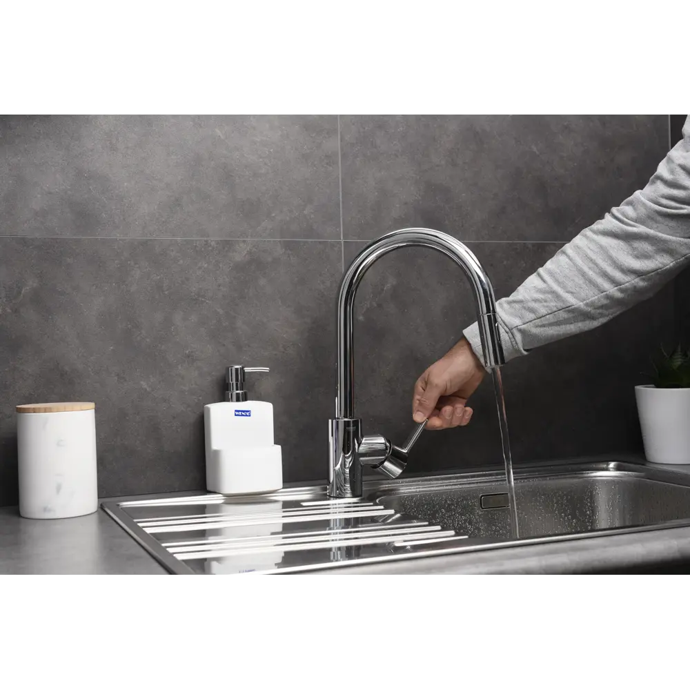 Смеситель для кухни GROHE Feel выдвижной, цвет хром Feel Clova STLM-2209415 - Вид №12
