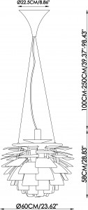 2000983130723 Подвесной светильник диаметр 60 COSMO PH Artichoke